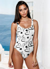 Logo Love One Piece Swimsuit - White