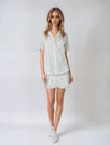Bold Logo Print Pyjama Shirt - Mint
