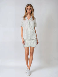 Bold Logo Print Pyjama Shirt - Mint