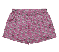 Bold Logo Print Pyjama Shorts - Mulberry