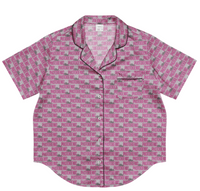 Bold Logo Print Pyjama Shirt - Mulberry