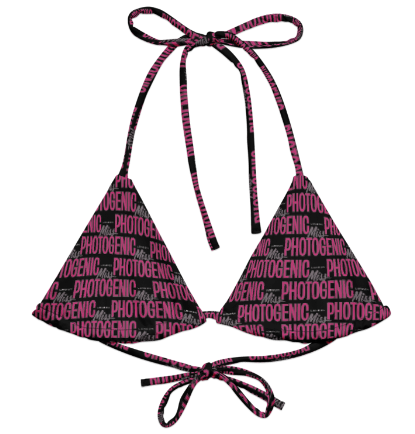 Miss Photogenic Bold Logo Bikini - Berry