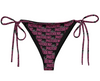 Miss Photogenic Bold Logo Print bikini bottom - Berry