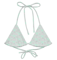 Miss Photogenic Logo Print Bikini Top - Mint