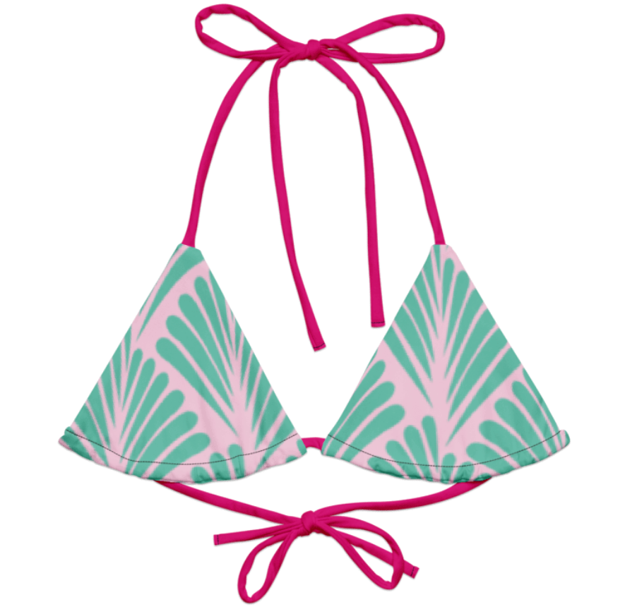 Miss Photogenic Pattern Print Bikini Top