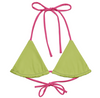 Penelope Contrast Tie Bikini Top - Light Green