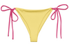 Penelope Contrast Tie Bikini Bottom - Pale Yellow