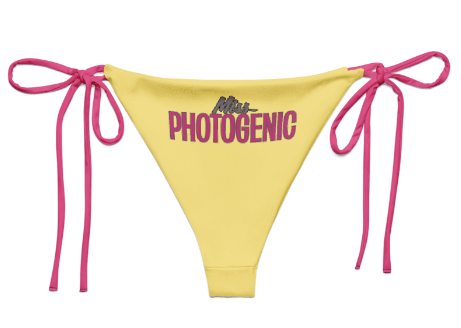 Penelope Contrast Tie Bikini Bottom - Pale Yellow