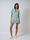 Miss Photogenic Pattern Print Pyjama Shirt - Mint