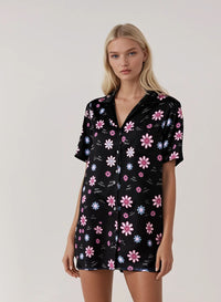 Ditzy Flower Logo Print Pyjama Shirt