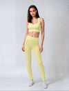 Butter Yellow Sports Crop Yoga Top