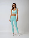 Shell Blue Sports Crop Yoga Top