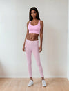 Powder Pink Sports Crop Yoga Top