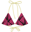 Miss Photogenic Pattern Print Bikini Top - Cerise