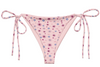 Ditsy Flower Logo Print Bikini Bottom - Blush