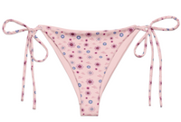 Ditsy Flower Logo Print Bikini Bottom - Blush