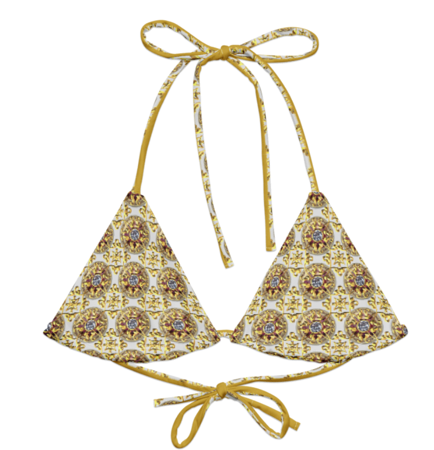 A Million Looks Halter Neck Bikini Top - Gold