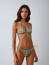 A Million Looks Halter Neck Bikini Top - Aqua