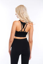Black Miss Photogenic® Gold Foil Logo Crop Top,  - Miss Photogenic