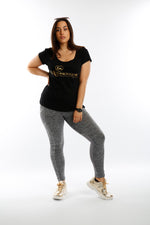 Black Cut Out LOVE Miss Photogenic® Gold Foil Logo T Shirt, t shirt - Miss Photogenic