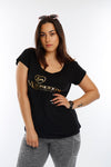 Black Cut Out LOVE Miss Photogenic® Gold Foil Logo T Shirt, t shirt - Miss Photogenic