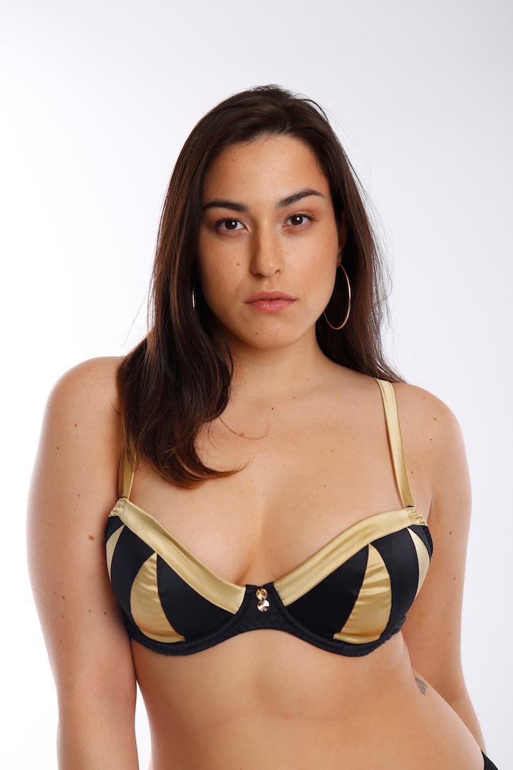 Truly Miss Photogenic Black Plunge Bra (GOLD Collection), Bras - Miss Photogenic