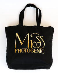 Black Miss Photogenic® Tote Bag, bag - Miss Photogenic